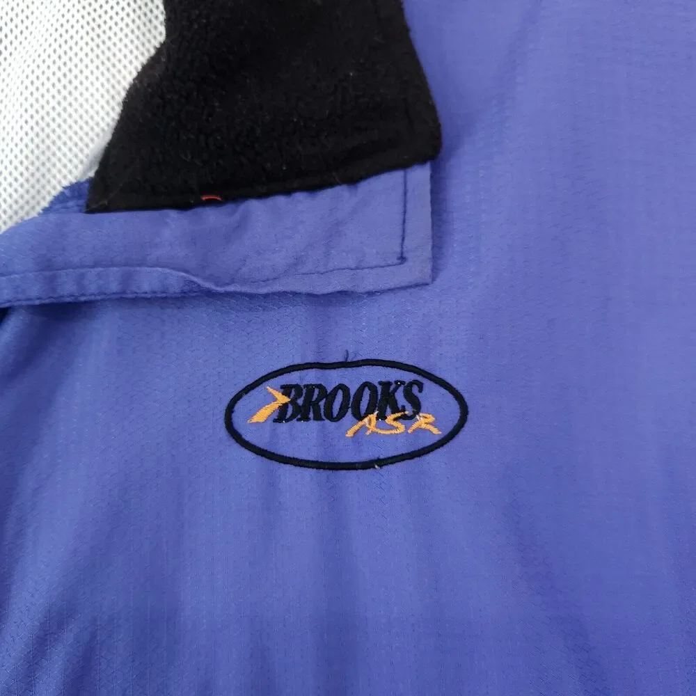 VTG Brooks Men’s‎ M Activent Windbreaker Jacket Blue Lightweight Water-Resistant